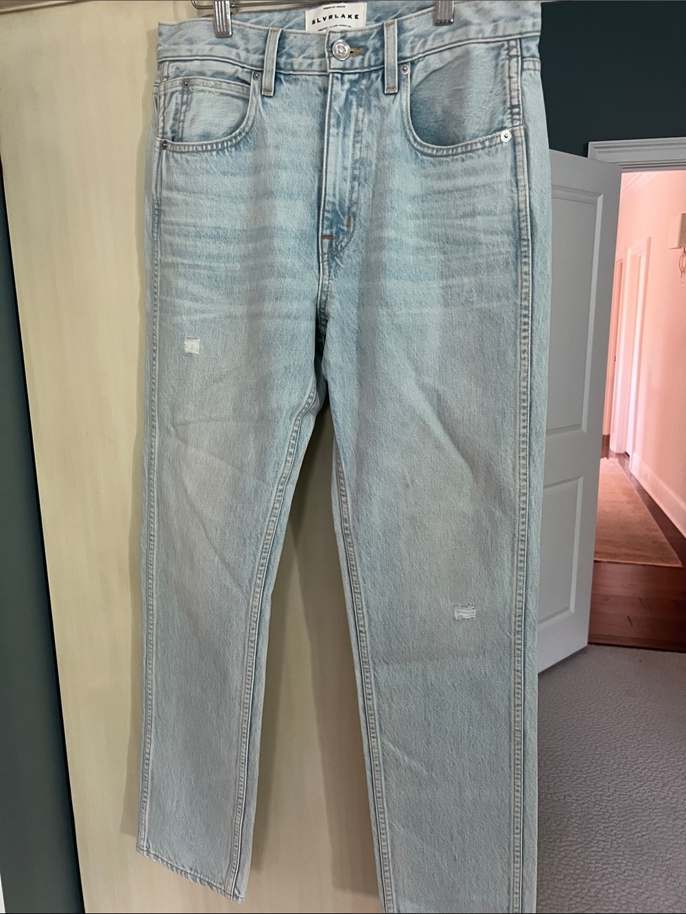 SLVRLAKE Pale Blue Slim Straight Women's Jeans